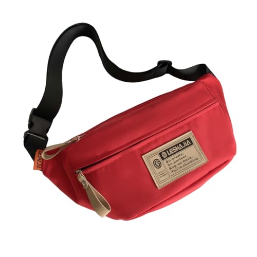 ALINUOYQ Kleiner Schlingbeutel for Männer Frauen wasserdichte Brustpaket for Reisen (rot) von ALINUOYQ