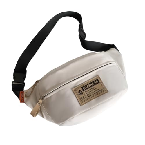 ALINUOYQ Kleiner Schlingbeutel for Männer Frauen wasserdichtes Brustpaket for Reisen (weiß) von ALINUOYQ