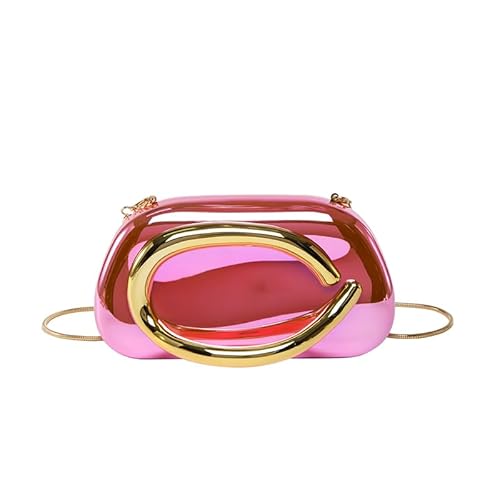 ALINUOYQ Ladies Clutch -Tasche mit Kette Eleganter Abend Handtasche Retro -Schlinge (hellrosa) von ALINUOYQ