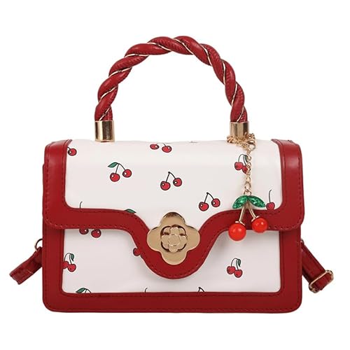 ALINUOYQ Leder -Top -Griff Crossbody -Tasche for Frauen mit abnehmbarem Gurtwarenkläre Handtasche von ALINUOYQ