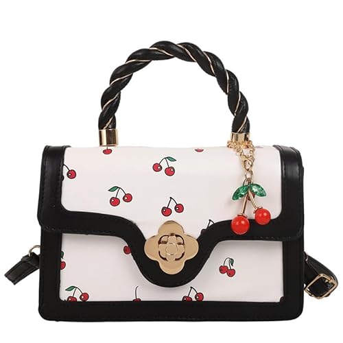 ALINUOYQ Leder -Top -Griff Crossbody -Tasche for Frauen mit abnehmbarem Gurtwarenkläre Handtasche von ALINUOYQ