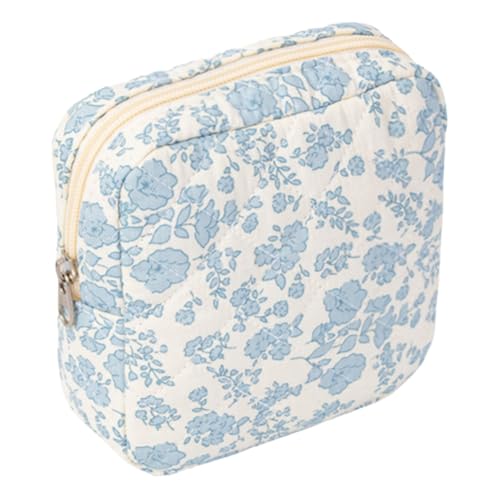 ALINUOYQ Make -up -Tasche for Geldbörse for Frauen Gesteppte Reise Kosmetische Beutel Cartoon niedliche Reißverschlussbeutel Sanitär -Serviettenspeichertasche von ALINUOYQ