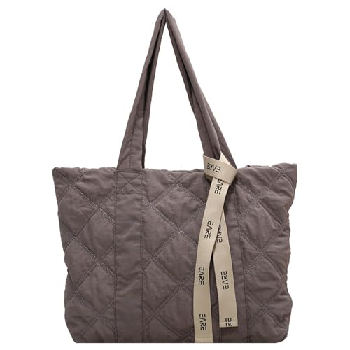 ALINUOYQ Nylon -Einkaufstasche weiche Stoff Umhängetasche Arbeit for das College -Fitnessstudio (hellgrau) von ALINUOYQ