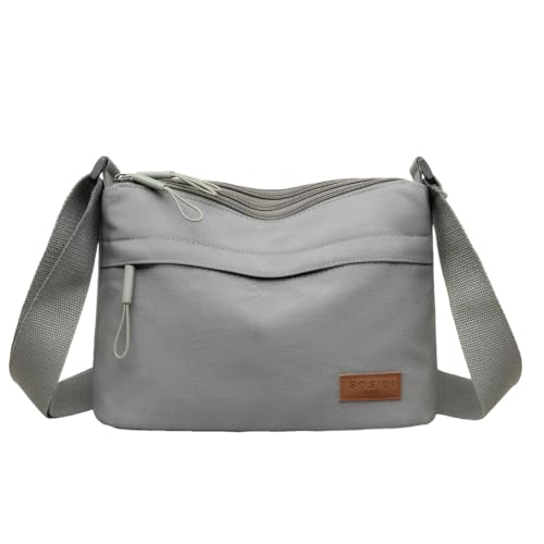 ALINUOYQ Nylon Messenger -Tasche große Kapazitätsbeutel -Umhängetasche for die Reise (dunkelgrau) von ALINUOYQ