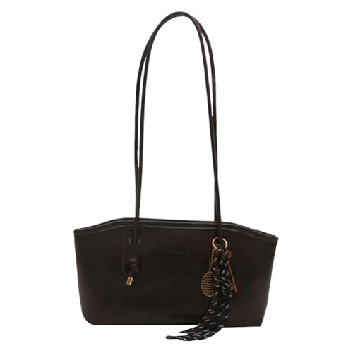 ALINUOYQ PU Leder Umhängetasche Retro Lady Handtasche große Geldbeutel for Frauenreisen (Kaffee) von ALINUOYQ