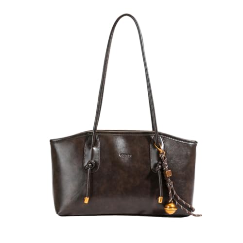 ALINUOYQ PU -Taschenlager Retro -Umhängetaschen große Arbeitskapazität (Kaffee) von ALINUOYQ