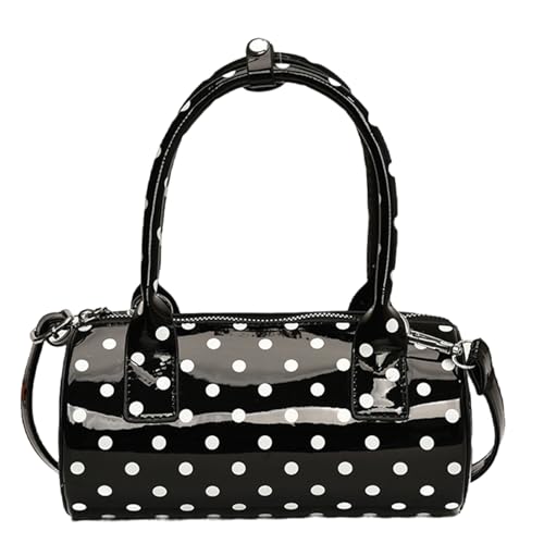 ALINUOYQ Runde Dot Women S Tote mit Reißverschluss for die Arbeitsschule (schwarz) von ALINUOYQ