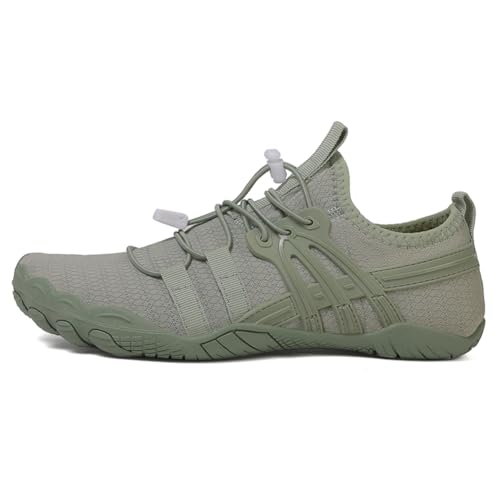 ALINUOYQ Unisex Wasserschuhe barfuß Strandschuhe Nicht Slip for Wassersport (Grün 42) von ALINUOYQ