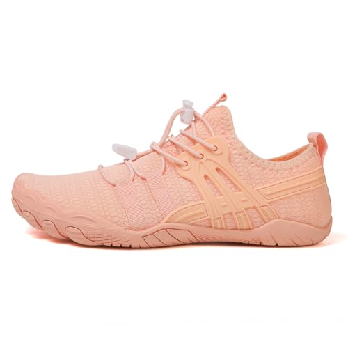 ALINUOYQ Unisex Wasserschuhe barfuß Strandschuhe Nicht zu Slip for Wassersport (Champagner 40) von ALINUOYQ