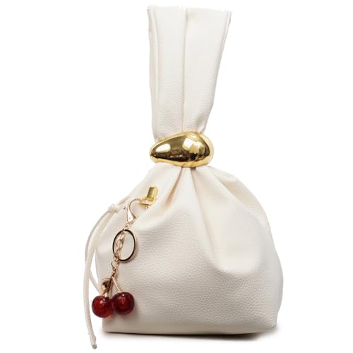 ALINUOYQ Women Leder -Armband Geldbeutel mit Anhänger kleine Handtasche for den täglichen Gebrauch (Beige) von ALINUOYQ