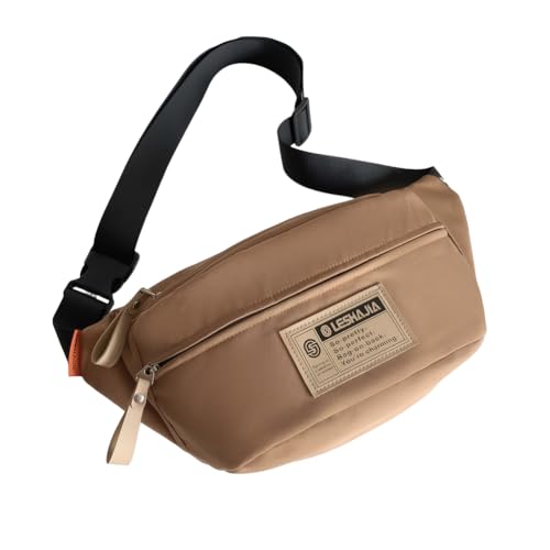 Kleiner Schlingbeutel for Männer Frauen wasserdichte Brustpaket for Reisen (Khaki) von ALINUOYQ