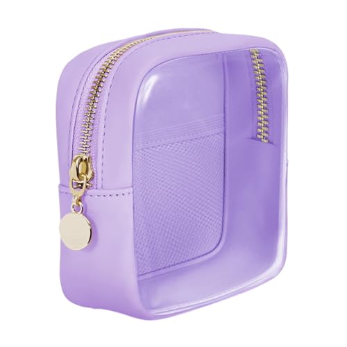 Kosmetiktasche PVC -Reise -Make -up -Beutel Transparenter Toilettenbeutel for Frauen (lila) von ALINUOYQ