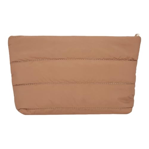 Modekosmetische Tasche for Frauen lässig Clutch Handtasche Solid Toilettenbeutel (Khaki) von ALINUOYQ