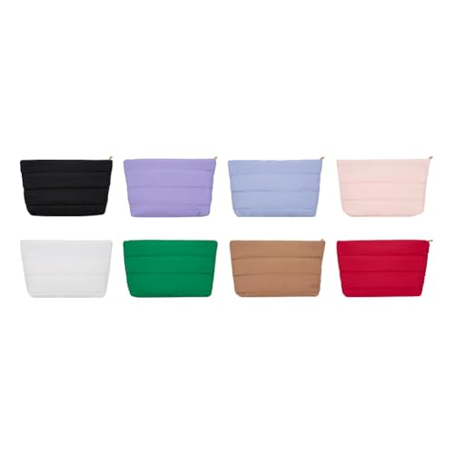 Modekosmetische Tasche for Frauen lässig Clutch Handtasche Solid Toiltigerbeutel (rot) von ALINUOYQ