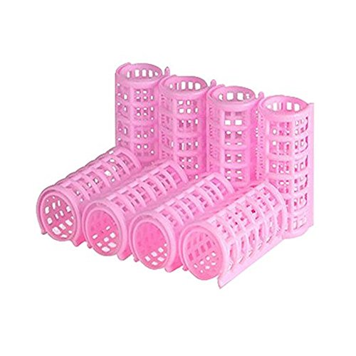 Wendy Mall 8 Pcs Plastic Hair Rollers Home DIY Hair Styling Tools Pro Salon Portable Curlers Clips for Women Ladies(Big Size) von Wendy Mall