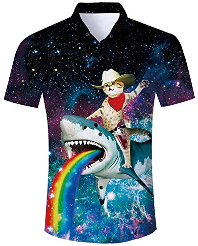 ALISISTER Tropical Hai Katze Hawaiihemd Herren 3D Urlaub Shirts Button Down Kurzärmliges Hawaii Hemd Aloha Bluse Shirts Sommer Party Urlaub Strand Anzug für Männer XXL ALISISTER Tropical Hai Katze Hawaiihemd Herren 3D Urlaub Shirts Button Down Kurzärmliges Hawaii Hemd Aloha Bluse Shirts Sommer Party Urlaub Strand Anzug für Männer XXL von ALISISTER