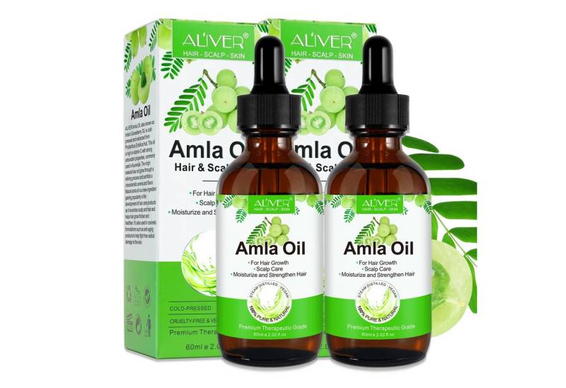 ALIVER Haaröl Amla Haaröl Haarwachstum Haarausfall Bio Vegan Aliver, 2-tlg. von ALIVER