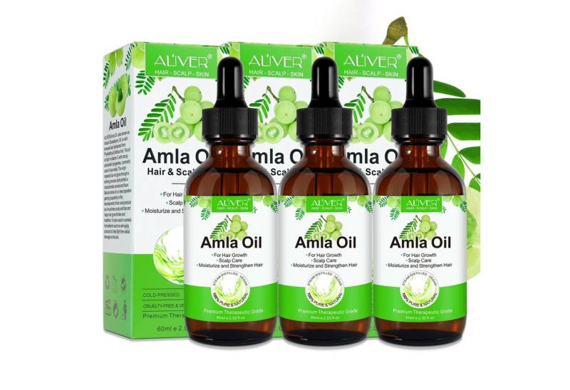 ALIVER Haaröl Amla Haaröl Haarwachstum Haarausfall Bio Vegan Aliver, 3-tlg. von ALIVER