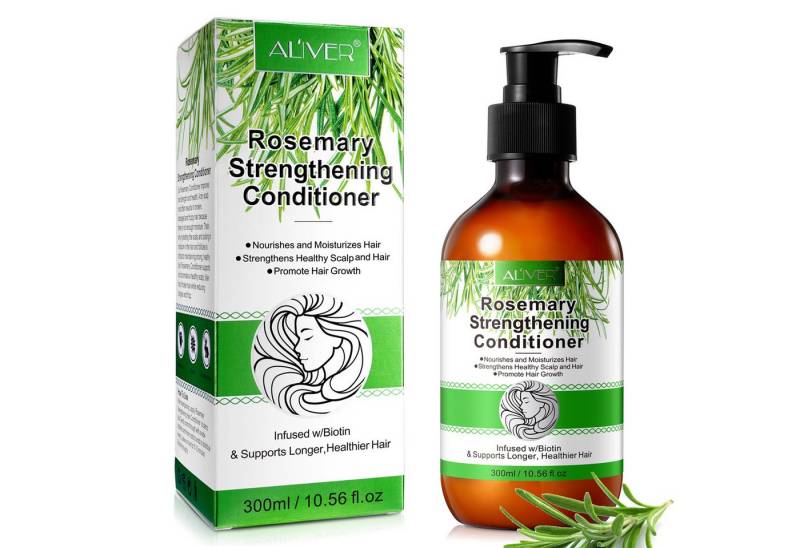 ALIVER Haarpflege-Set Rosmarin Set Shampoo Conditioner Haarmaske Haaröl Haarwachstum Vegan von ALIVER