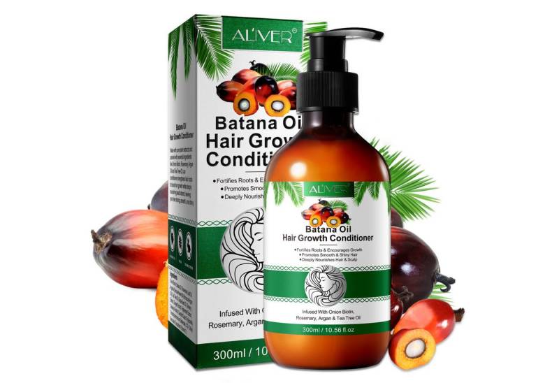 ALIVER Haarspülung Haar Conditioner Batana Rosmarin Öl Haarpflege Haarwachstum, 1-tlg., Anti-Frizz, Entwirrend, Feuchtigkeitsspendend von ALIVER
