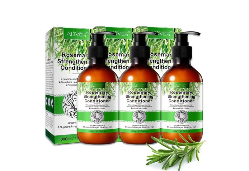 ALIVER Haarspülung Haarspülung Conditioner Rosmarin Haarpflege Bio Vegan Aliver, 3-tlg., Bio vegan von ALIVER