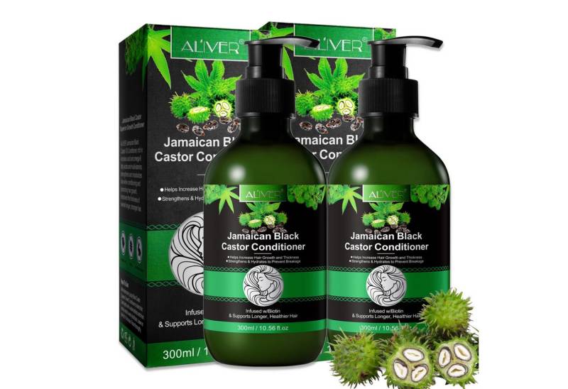 ALIVER Haarspülung Haarspülung Rizinusöl Conditioner Haarpflege Bio Vegan Aliver, 2-tlg., Vegan von ALIVER