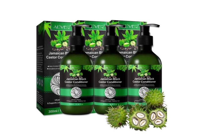 ALIVER Haarspülung Haarspülung Rizinusöl Conditioner Haarpflege Bio Vegan Aliver, 3-tlg., Vegan von ALIVER