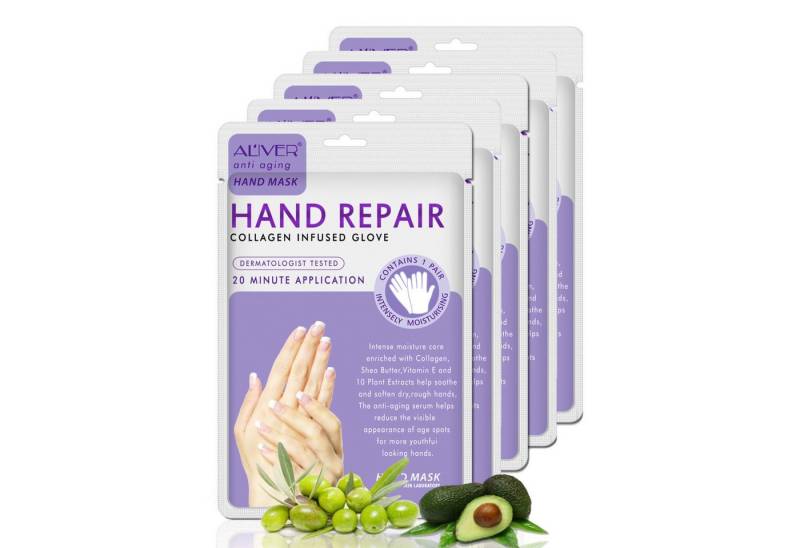 ALIVER Handcreme Pflegecreme Handpflege Handmaske Anti-Falten Aliver, 5-tlg. von ALIVER