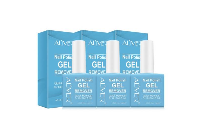 ALIVER Nagellackentferner Remover Gellack Entferner Gel Nail Polish Aliver, 3-tlg. von ALIVER