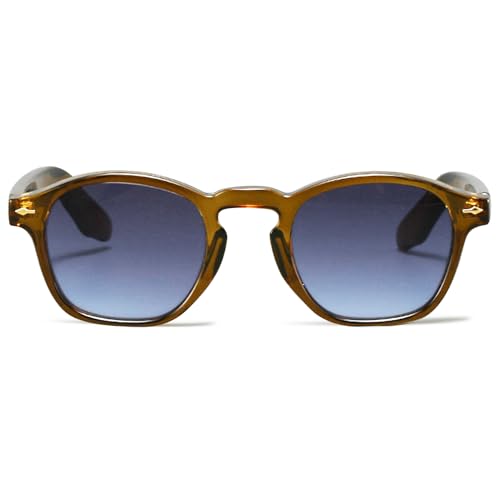 ALKAHE Getönte Lesebrille mit Sonnenschutz Grau Linse - Rechteck Sonnen Lesehilfe Sehhilfe Damen Herren UV400 Schutz Sonnenlesebirlle Braun Brille 1.5 von ALKAHE