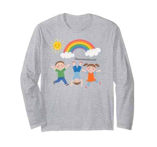 ALKOHOLMISSBRAUCH - EXZESSIVER ALKOHOLKONSUM X Kinder Lustig Langarmshirt von ALKOHOLMISSBRAUCH X Lustig Kinder Zeichnung