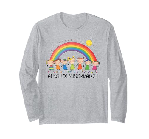 ALKOHOLMISSBRAUCH - EXZESSIVER Alkoholkonsum X Kinder Lustig Langarmshirt von ALKOHOLMISSBRAUCH X Lustig Kinder Zeichnung