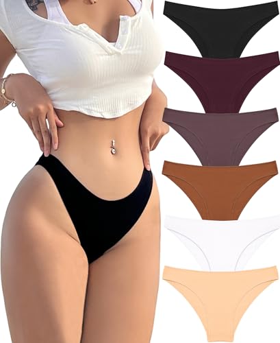 ALL OF ME 6er Pack Unterhosen Damen Baumwolle Unterwäsche Frauen Set Cotton Panties Slips Mehrpack Hipster Atmungsaktiv S-XL von ALL OF ME