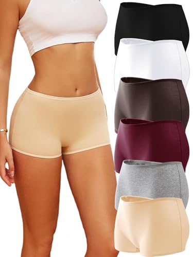 All of SHE 6er Pack Boxershorts Damen Unterhosen Baumwolle-M von ALL OF ME