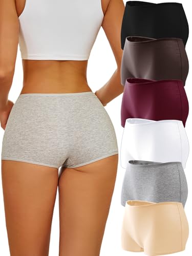 ALL OF SHE 6er Pack Boxershorts Unterhosen Damen Coton-L von ALL OF SHE