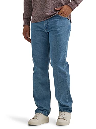 Wrangler Authentics Herren Classic 5-Pocket Regular Fit Jeans, Light Stonewash Flex, 34W / 32L von Wrangler Authentics