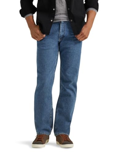 Wrangler Authentics Men's Regular Flex Jeans, Light Stonewash, 34W / 34L von Wrangler Authentics