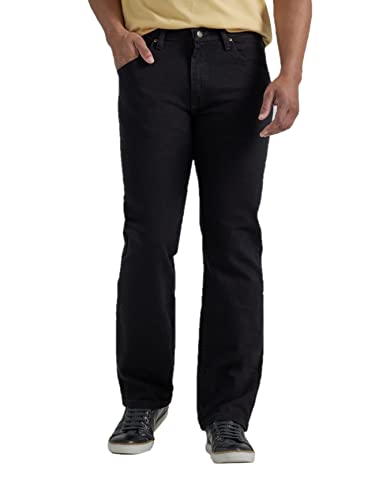 Wrangler Herren Authentics Men's Big & Tall Classic 5-Pocket Regular Fit Jeans, Black Flex, 44W / 30L von Wrangler