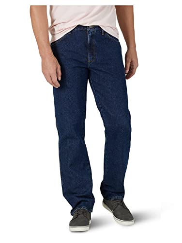 Wrangler Herren Klassische Baumwolljeans mit 5 Taschen, Normale Passform Jeans, Dunkle Spülung, 42W / 30L von Wrangler