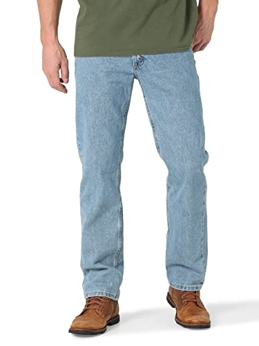 Wrangler Herren Klassische Baumwolljeans mit 5 Taschen, Normale Passform Jeans, Light Stonewash, 36W / 30L von Wrangler