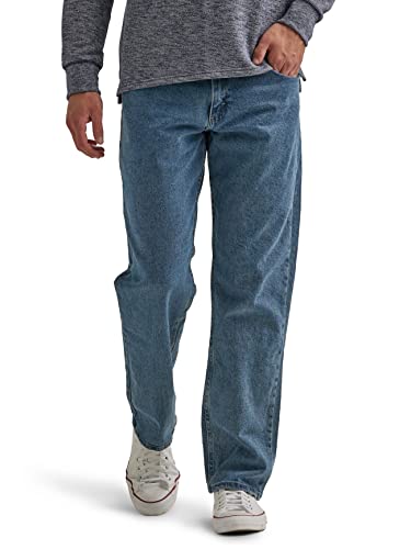 Wrangler Authentics Herren Klassische 5-Pocket Relaxed Fit Jeans, Vintage Blue Grey Flex, 37W / 32L von Wrangler Authentics