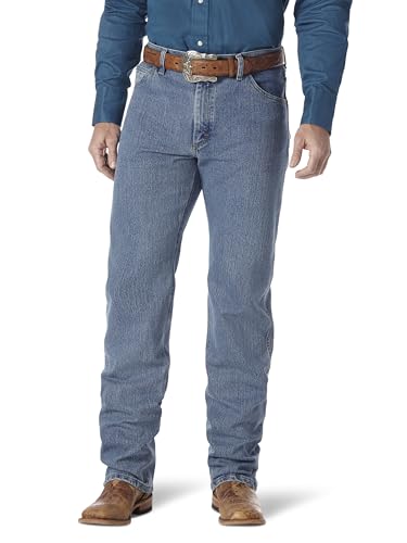 Wrangler Men's Premium Performance Cowboy Cut Reg Jean, Stone Bleach, 32W x 32L von Wrangler