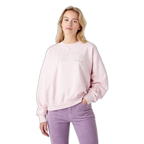 Wrangler Women's Relaxed Sweatshirt, Chalk PINK, X-Small von Wrangler