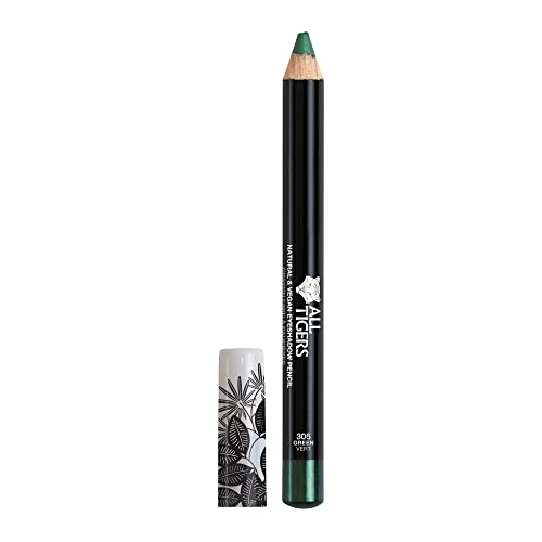 ALL TIGERS - Vegan Lidschatten - hochpigmentiert - Natürliche Inhaltsstoffe - Grünton "Foresee your success" 305-3 in 1 Eyeshadow Pencil - Long Lasting Holding - Cruelty-free von ALL TIGERS