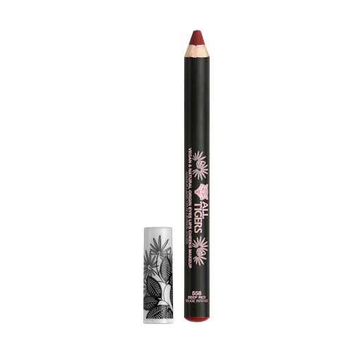 All Tigers - Multifunktionsstift, 3-in-1, für Augen, Lippen, Wangen – Intensivrot 558 – veganes Make-up – einfache Anwendung – Lippenstift, Creme, Lidschatten – Jojoba Bio – umweltfreundlich von ALL TIGERS