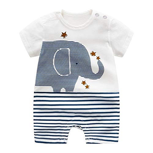 ALLAIBB Baby-Jungen Spieler, Babykleidung aus Bio-Baumwolle Baby Strampler Jungen Mädchen als Polo-Shirt Kurze Hose oder Sommer-Strampler (12-24Monate(90)) von ALLAIBB