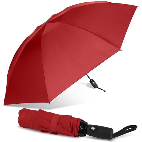 ALLBASA Automatischer Taschenschirm Faltbar – Winddicht, Leicht & Kompakt – Regenschirm für Damen & Herren, Umgekehrtes Design, Wasserdicht, 8 Verstärkte Streben, Reisegeeignet von ALLBASA