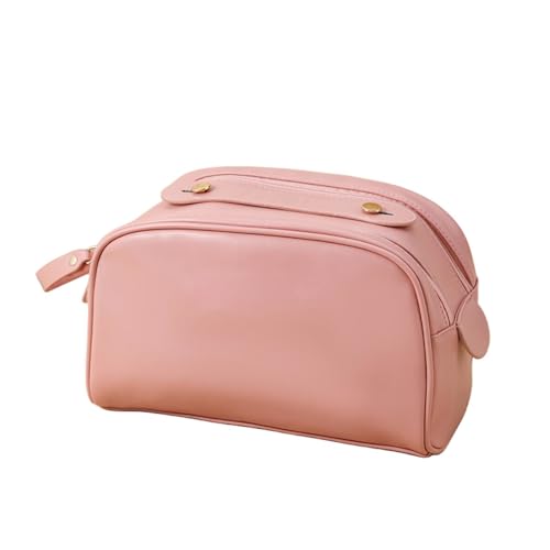 Kosmetiktasche Kosmetiktasche mit Zwei Griffen, Make-up-Tasche, große PU-Make-up-Tasche, Reise-Kosmetik-Aufbewahrungstasche, wasserdichte Kulturtasche Make up Tasche für Damen Mädchen (Color : B, SI von ALLC