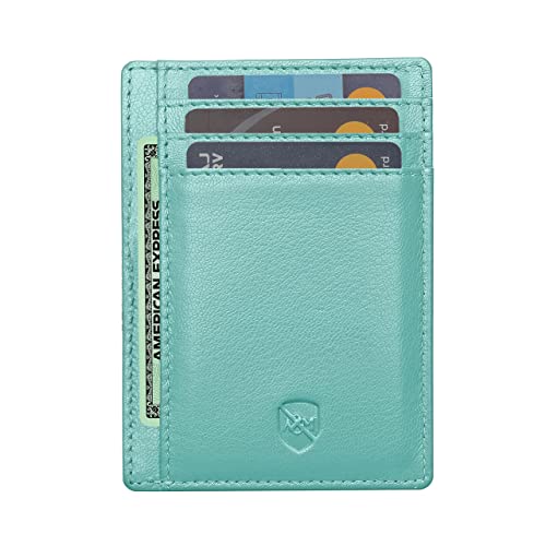 ALLEN & MATE Leather Card Holder Slim Wallet, RFID Blocking Minimalist Wallet Credit Card Holder, Holds Cards and Bank Notes von ALLEN & MATE