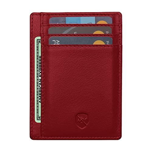 ALLEN & MATE Leather Card Holder Slim Wallet, RFID Blocking Minimalist Wallet Credit Card Holder, Holds Cards and Bank Notes von ALLEN & MATE